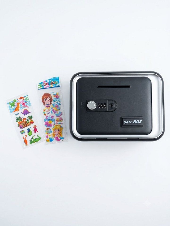 Két Sắt mini đồ chơi cho bé Tiết Kiệm tiền có Khóa Số
