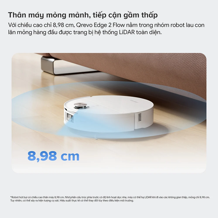Robot hút bụi lau nhà Roborock Qrevo Edge 2 flow - Bảo hành 12 tháng
