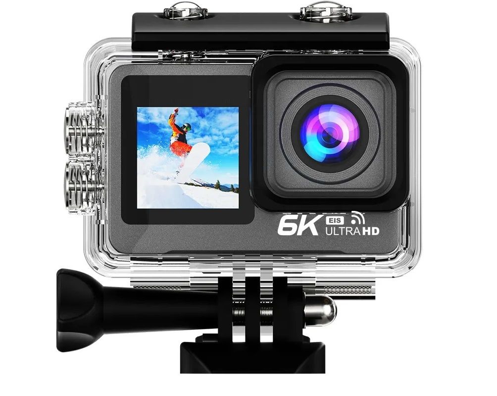 Camera action C3S quay đêm 6K Ultra HD chống rung điện tử EIS 2 màn hình cảm ứng kèm túi đựng