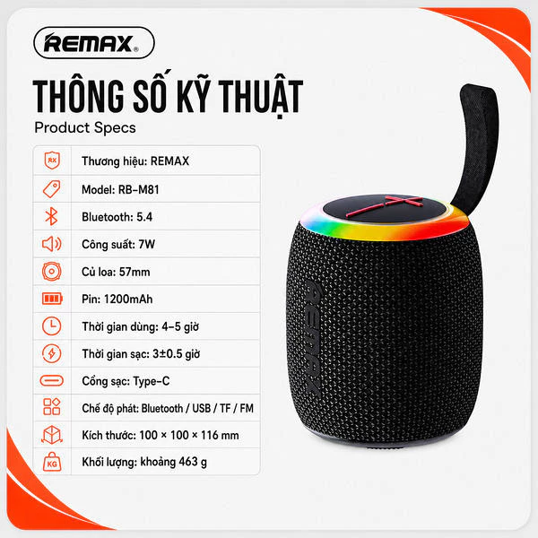 Loa Bluetooth Remax RB-M81