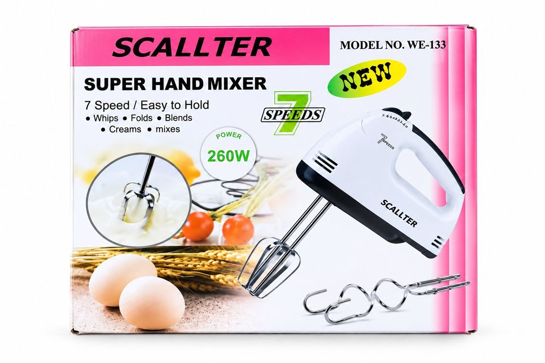 Máy Đánh Trứng Scarlett Trang Bị 4 Đầu, 7 Tốc Độ Điều Chỉnh