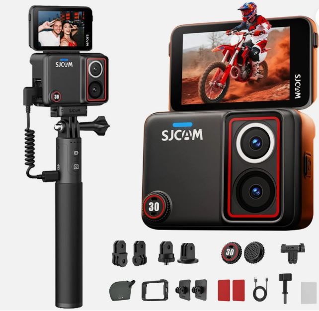 Camera hành động SJCAM SJ30 Dual - Lens quay 8K, chụp ảnh 48 MP - Bản Charging Combo