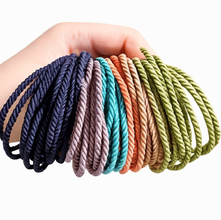 HỘP 100 DÂY CHUN CỘT TÓC CO GIÃN PHONG CÁCH HÀN QUỐC