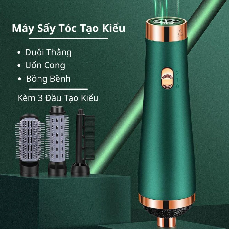 Máy sấy tóc tạo kiểu đa năng với 3 đầu lược