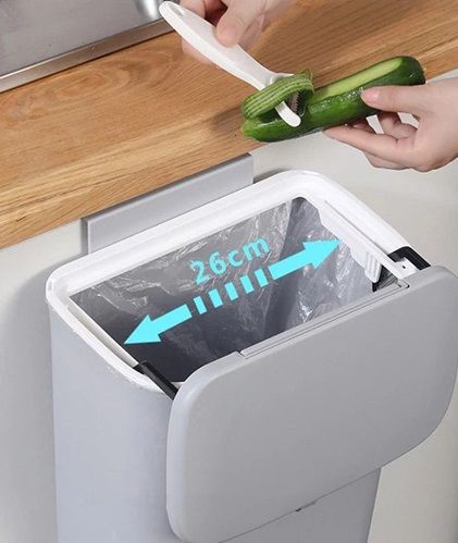 Thùng đựng rác treo lên cánh tủ nhà bếp, hoặc treo tường tiện dụng