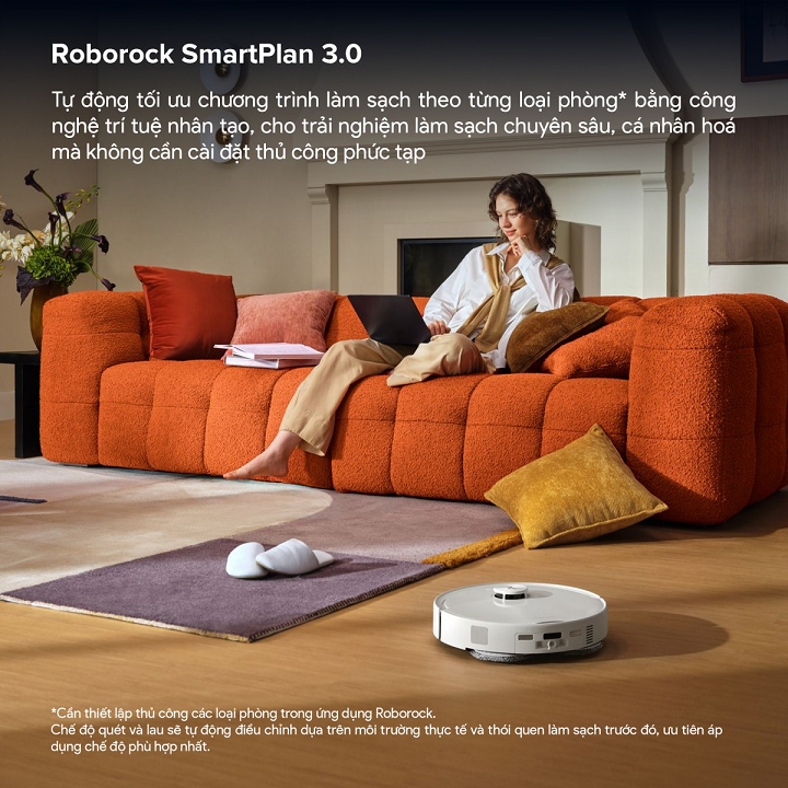 Robot hút bụi Roborock Qrevo 2 Pro, Lực hút 25.000 Pa - Trắng