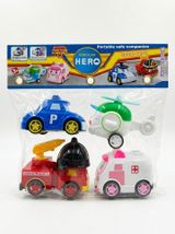 Bộ 4 xe mô hình biệt đội cứu hộ Robocar Poli