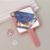 Gương cầm tay mini thiết kế dễ thương - Hồng