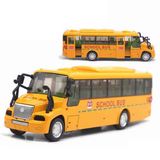Mô hình xe buýt trường học School Bus bằng hợp kim tỷ lệ 1:32 chạy cót có đèn và nhạc