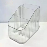 Khay mica trong suốt 3 ngăn đựng mỹ phẩm tiện lợi