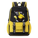 Balo đi học cho bé dễ thương hình pikachu - màu vàng
