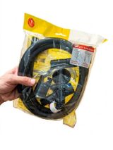 Bộ vòi xịt vệ sinh, vòi xịt bồn cầu cầm tay màu đen, chất liệu dây chống cháy