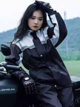 Bộ quần áo mưa Size XL (148-165 cm) Màu Xám vải dù cao cấp chuyên đi phượt siêu thoáng khí