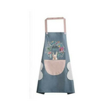 Tạp dề họa tiết hoa & thỏ tone xanh dễ thương