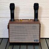 Loa Bluetooth xách tay QiXi SK-2039 kèm 2 micro karaoke