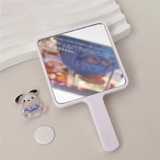 Gương cầm tay mini thiết kế dễ thương - Trắng