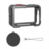 Khung kim loại bảo vệ và mở rộng phụ kiện cho DJI Osmo Action 6 tích hợp nắp silicone ống kính