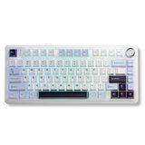 Bàn phím cơ Gaming không dây AULA F75-16 Xanh Băng Hà (Ice blue/xanh+trắng+tím đậm/ Ice Vein Switch)