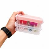 Hộp Kim Chỉ May Vá Đa Năng Lớn 2 Tầng Kèm 12 Cuộn Chỉ SP1280203