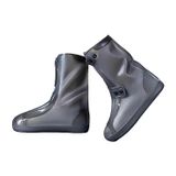 Bọc giày đi mưa silicone chống nước ống vừa 21cm siêu dày chống trượt Size M (36-37)