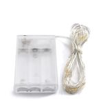 Dây đèn LED đồng 10 mét, 100 bóng ánh sáng trắng ấm, hiệu ứng nhấp nháy