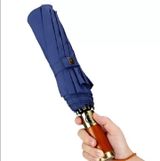 Dù Ô Tự Động Dày Dặn Cao Cấp 10 Nan 3 Thanh Dọc Gấp Gọn Đường Kính 105 cm - Xanh