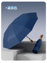 Dù Ô Tự Động Dày Dặn Cao Cấp 10 Nan 3 Thanh Dọc Gấp Gọn Đường Kính 105 cm - Xanh