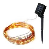 Đèn LED dây đồng ánh sáng trắng ấm trang trí năng lượng mặt trời 22 mét 200 đèn