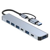 Hub chuyển USB/Type - C ra 5 cổng USB + 2 cổng Type - C