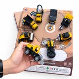 Bộ đồ chơi 8 xe mô hình xây dựng cao cấp chất liệu bằng hợp kim tỉ lệ 1:50