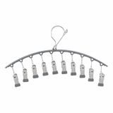 Móc treo quần áo, tất vớ 10 kẹp có khoá chống gió - chắc chắn, siêu bền - Xám