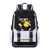 Balo đi học cho bé dễ thương hình pikachu - màu trắng