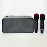 Loa bluetooth karaoke xách tay di động nhỏ gọn 186 Pro kèm 2 micro loa siêu trầm ấm