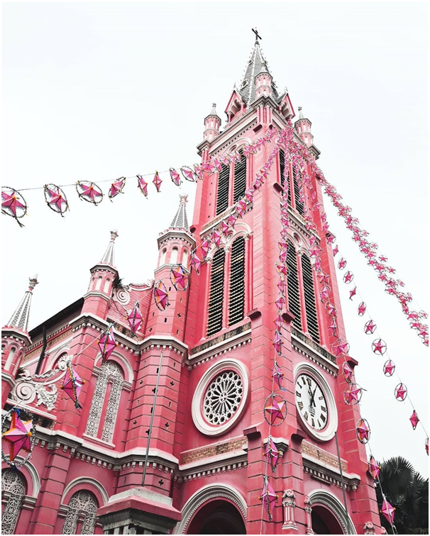 nhà thờ màu hồng - tân định