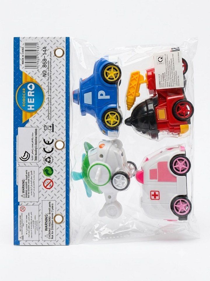 Bộ 4 xe mô hình biệt đội cứu hộ Robocar Poli