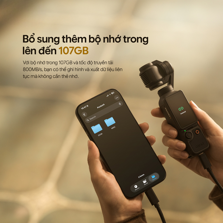 Máy quay phim cầm tay DJI Pocket 4 Basic mới nhất 2026