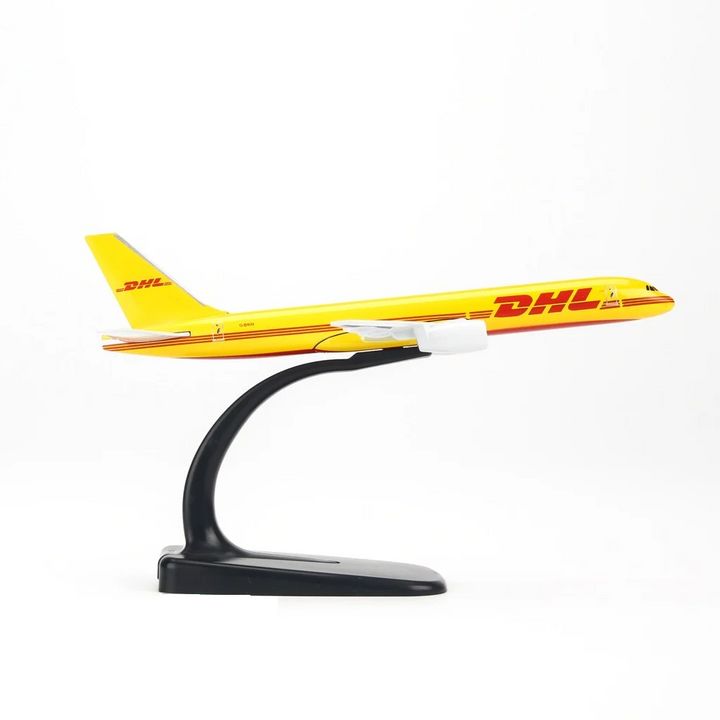 Mô hình máy bay trưng bày DHL 16cm airline everfly