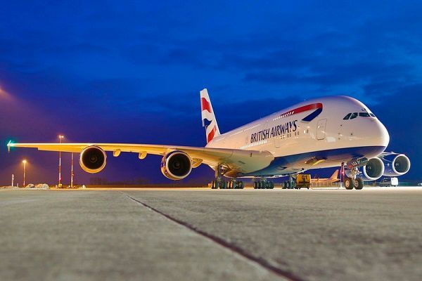 Mô hình máy bay British Airways Airbus A380 16cm Everfly