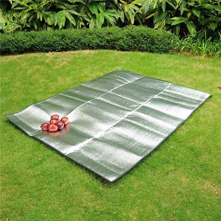 Thảm dã ngoại/ chiếu văn phòng tráng nhôm 2 mặt chống thấm kích thước 200x200x0.35 cm