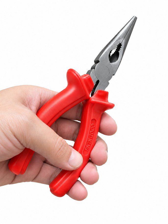 Kìm mỏ nhọn 6 inch cán đỏ