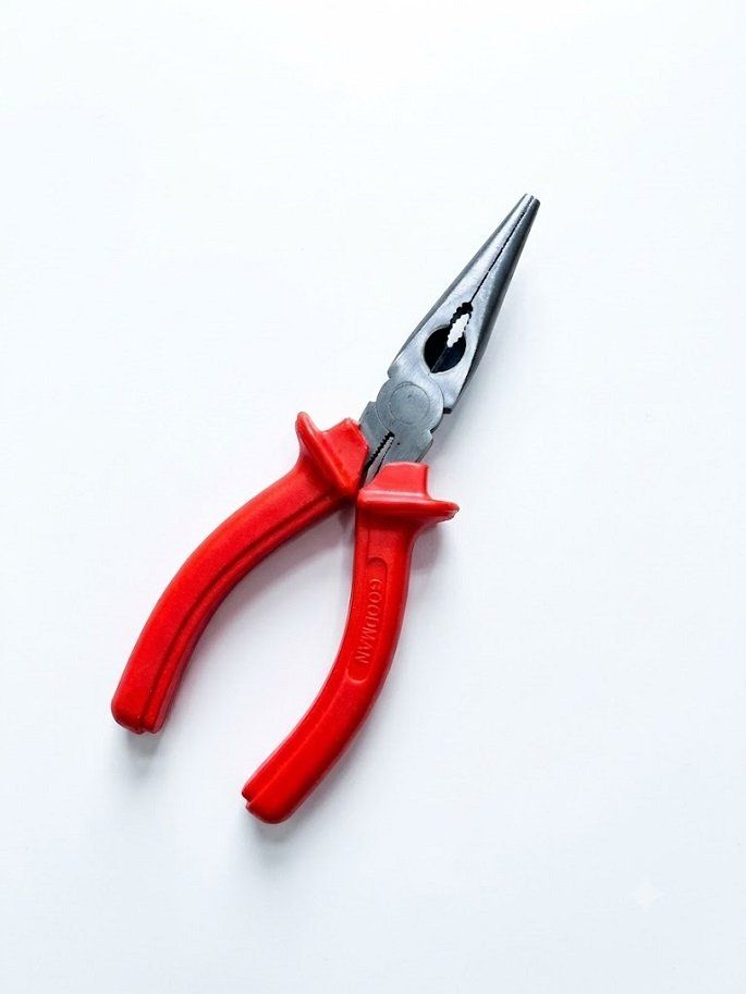 Kìm mỏ nhọn 6 inch cán đỏ