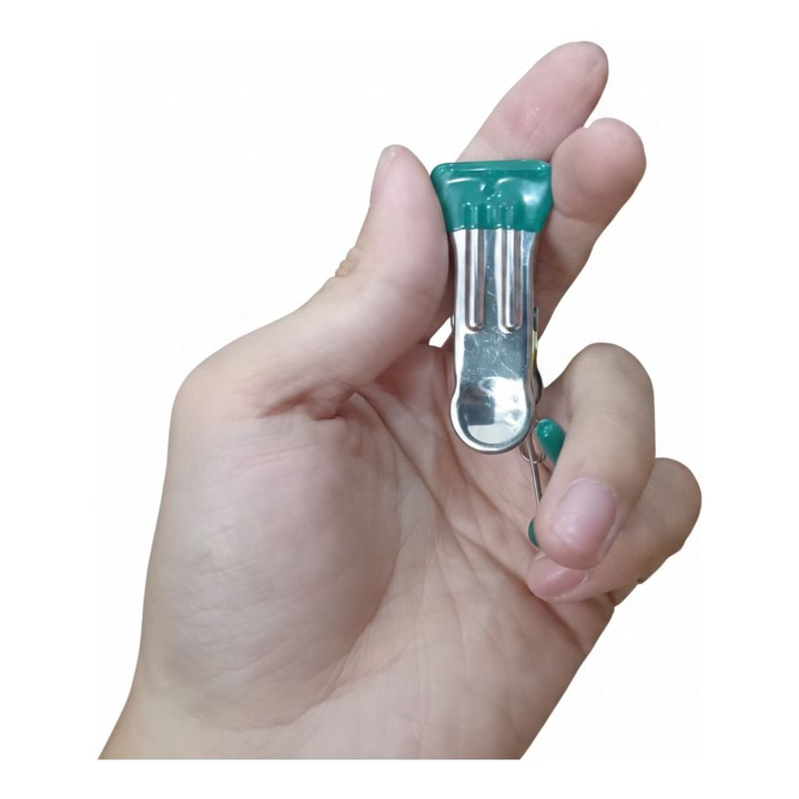 Móc treo quần áo, tất vớ 10 kẹp có khoá chống gió - chắc chắn, siêu bền - Xanh rêu đậm