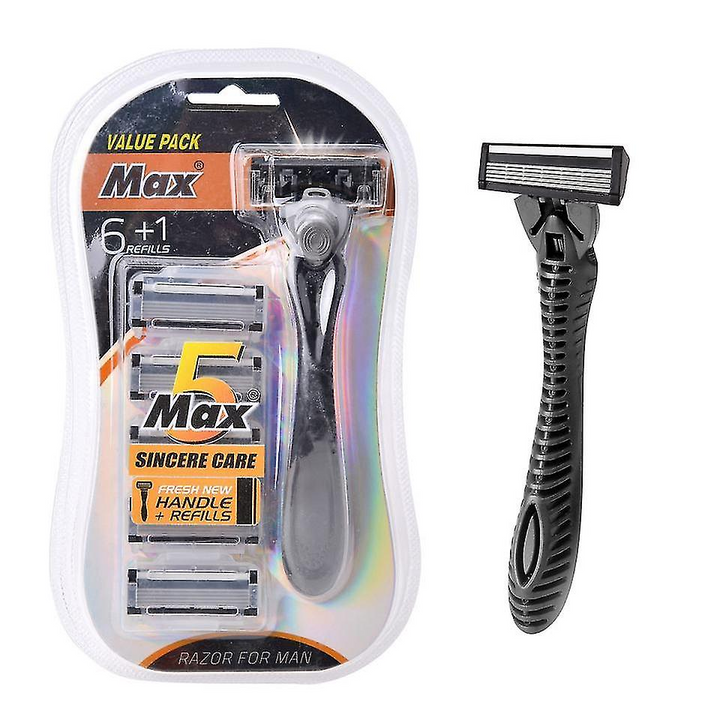 Dao cạo râu nam 5 lưỡi kèm đầu cạo thép tiện dụng