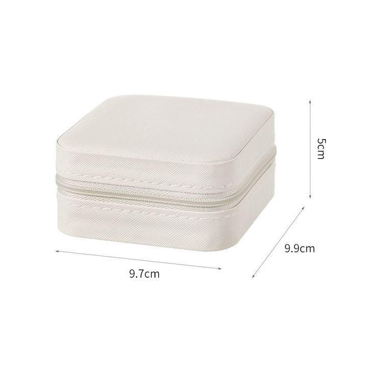 Hộp đựng trang sức cỡ nhỏ vuông Fasola DZ-791 – Da PU cao cấp, lót nhung mịn