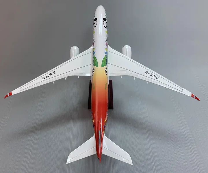 Mô Hình Máy Bay Gấu Trúc Sichuan Airlines A350 Tứ Xuyên Trung Quốc 47cm