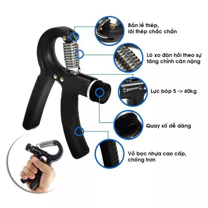 Dụng cụ tập lực tay chữ A đa mức 5kg–60kg