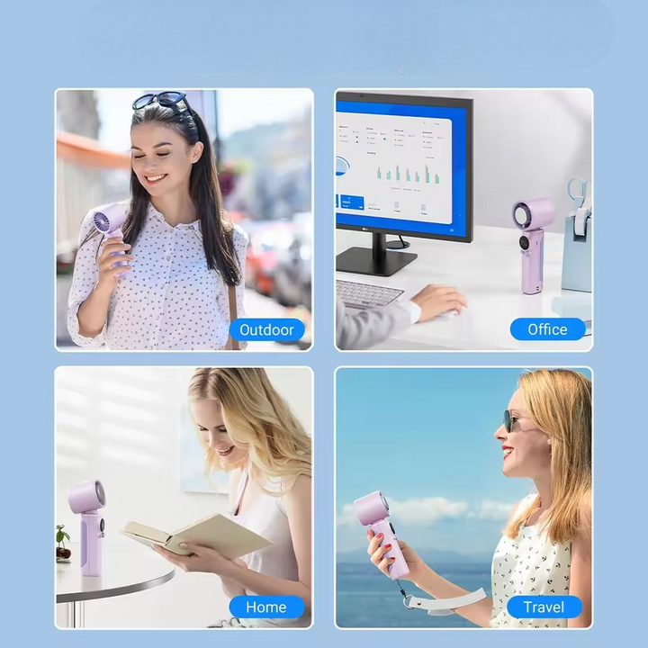 Quạt cầm tay sò lạnh làm mát SS-026 - Trắng