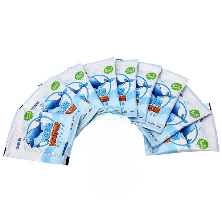 Túi pha dung dịch xà phòng 10ml dành cho đồ chơi bong bóng xà phòng (1 dây combo 10 túi)