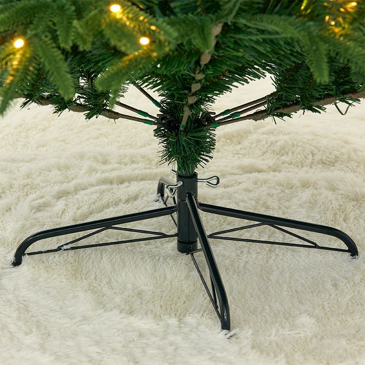 Cây thông Noel 180cm màu xanh có đèn trang trí (770 cành) gấp gọn SP1917F - chất liệu PE/PVC