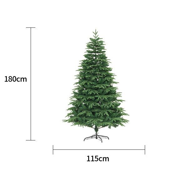 Cây thông Noel 180cm màu xanh có đèn trang trí (770 cành) gấp gọn SP1917F – chất liệu PE/PVC